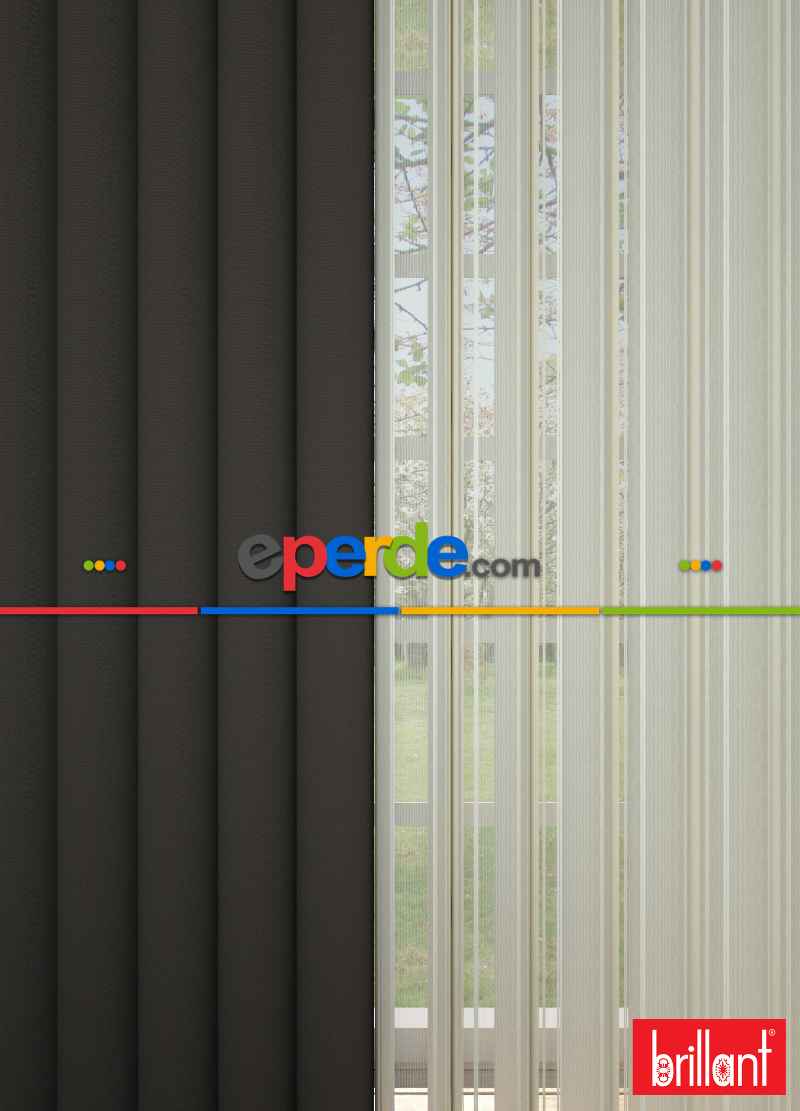 Brillant Akıllı Tül Perde Haki Yeşil Renkli Tül Dikey Zebra Perde Düz 1. Kalite