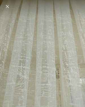 Örme Şantuk Keten Natural Desen Fransız Dantel Tül Perde