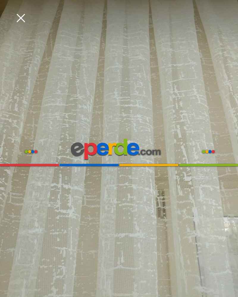 Örme Şantuk Keten Natural Desen Fransız Dantel Tül Perde