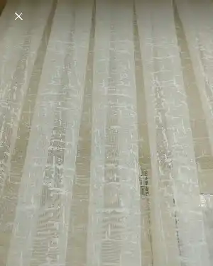 Örme Şantuk Keten Natural Desen Fransız Dantel Tül Perde