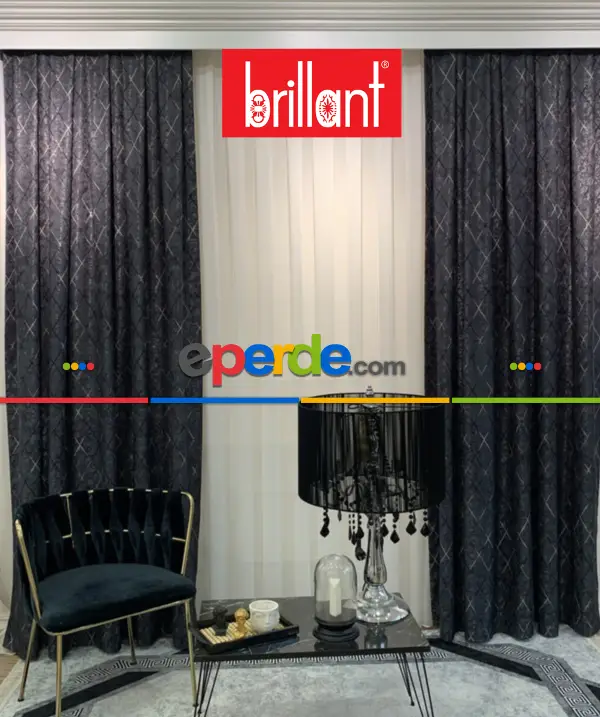 Yatak Odası - Brillant Fon Perde Livalorent Yeni Model Renk Tasarım Kanat Perde Yan Perde