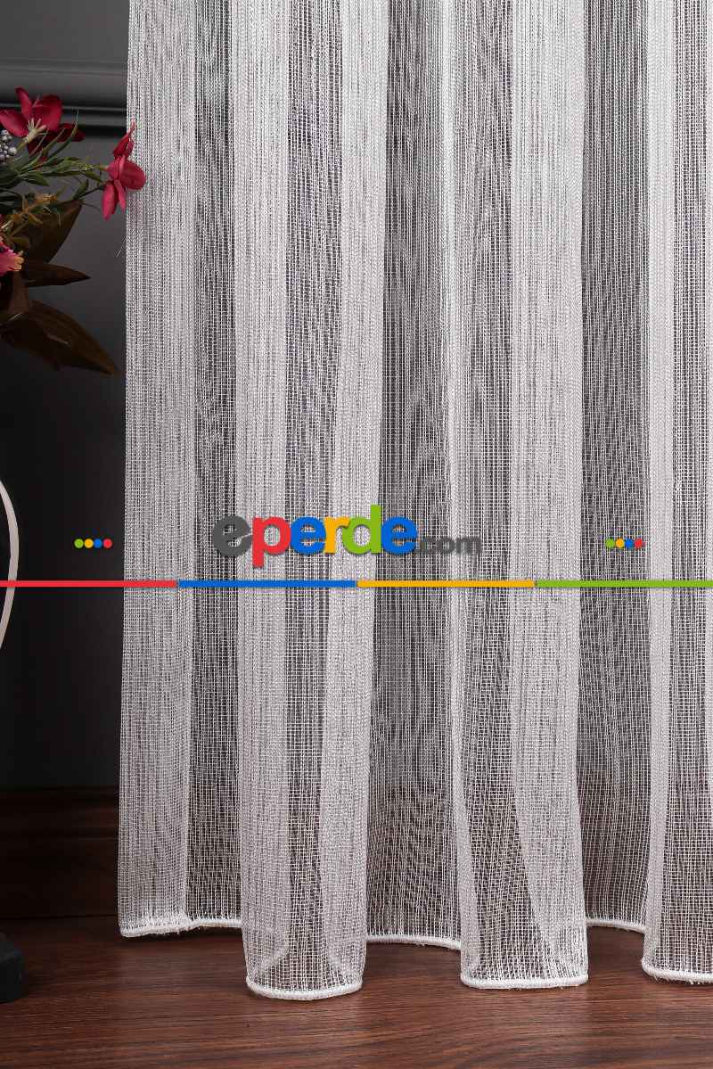Gümüş Simli Çelik Armür Tül Perde Akdz 970