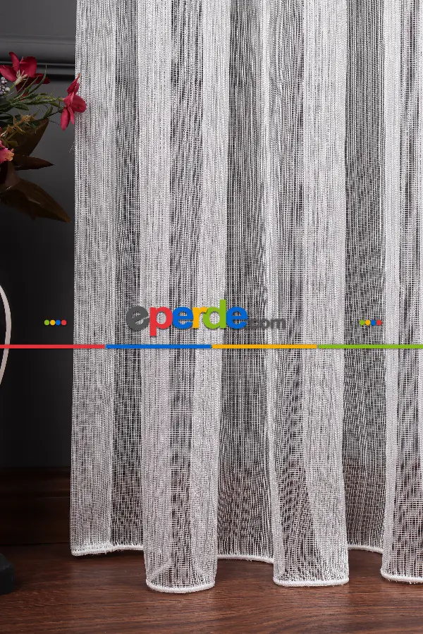 Gümüş Simli Çelik Armür Tül Perde Akdz 970
