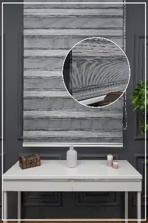 Zebra Perde - Yarım Plise - Degrade Renk Geçişli Zebra Perde