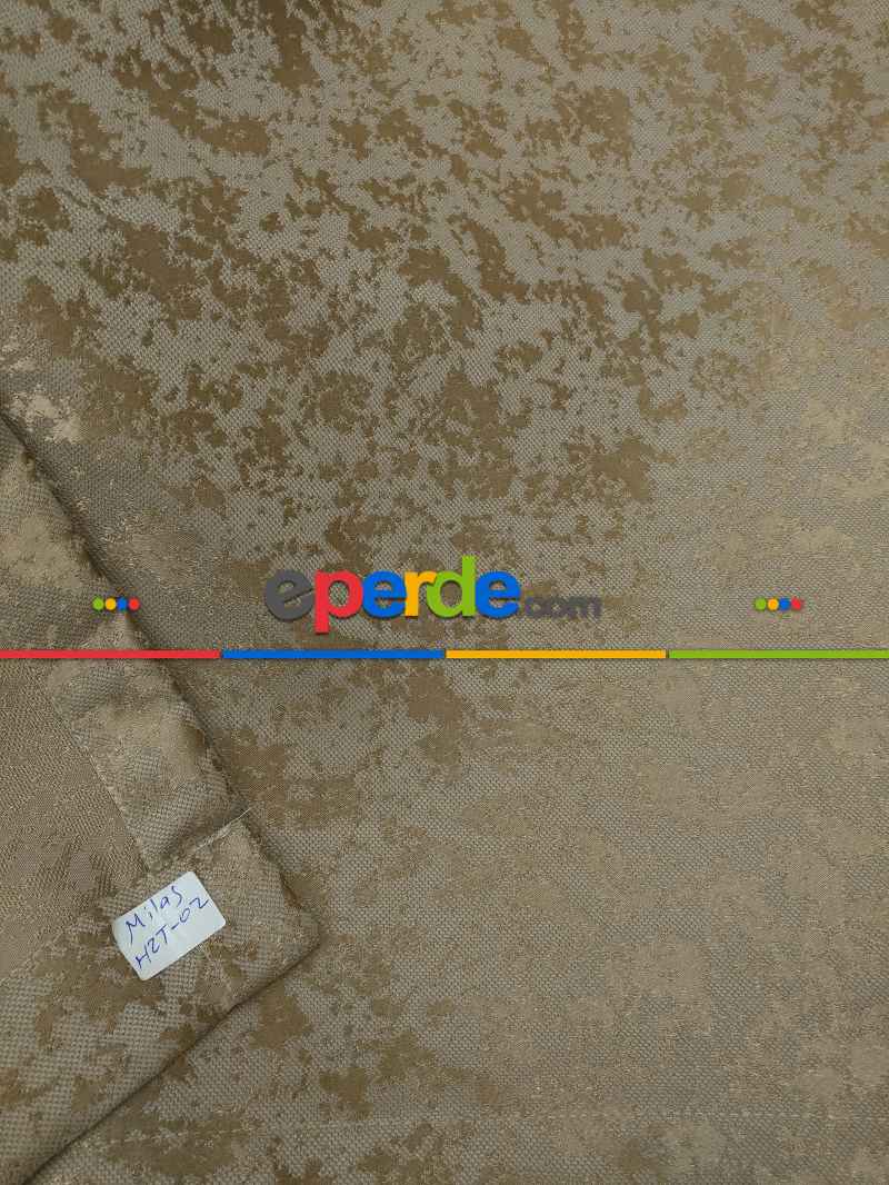 Toprak Duz Jakar Fon Perde (180)- Taba