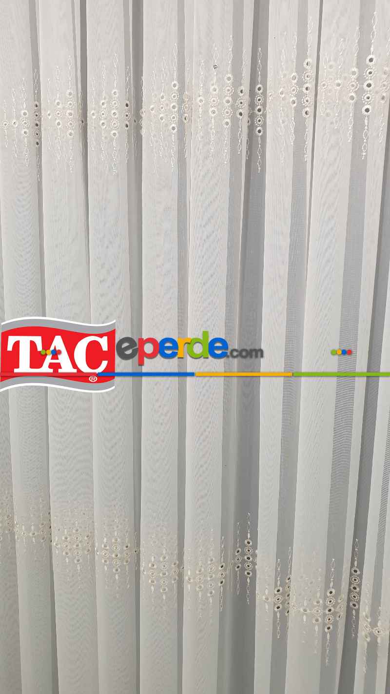 Taç Tül Perde Yeni Tasarım Guernica Tül