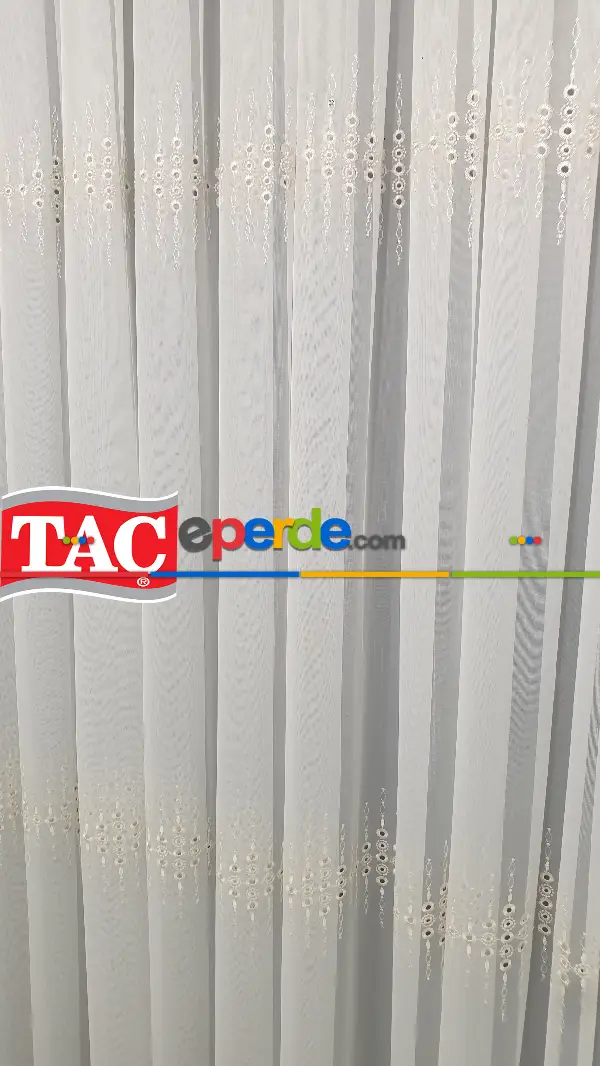 Taç Tül Perde Yeni Tasarım Guernica Tül