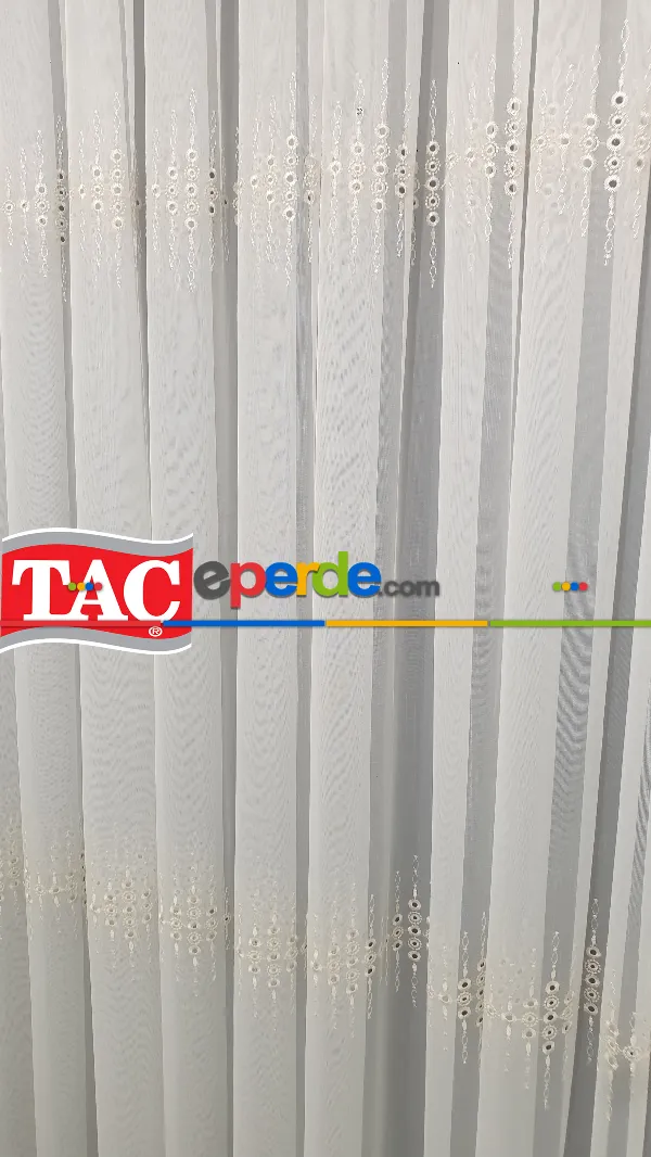 Taç Tül Perde Yeni Tasarım Guernica Tül
