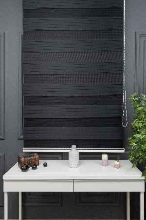 Siyah Zebra Perde, Pileli Plise Model