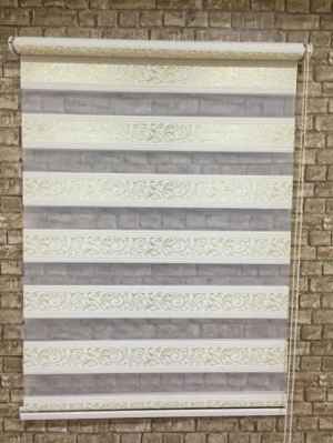 Oturma Odası - Jakarlı Zebra Perde Altın Simli- Altın- Çok Renkli 2