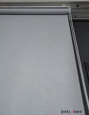 Stor Perde Kalın Kumaş Yaldızlı Açık Gri Renk A Kalite