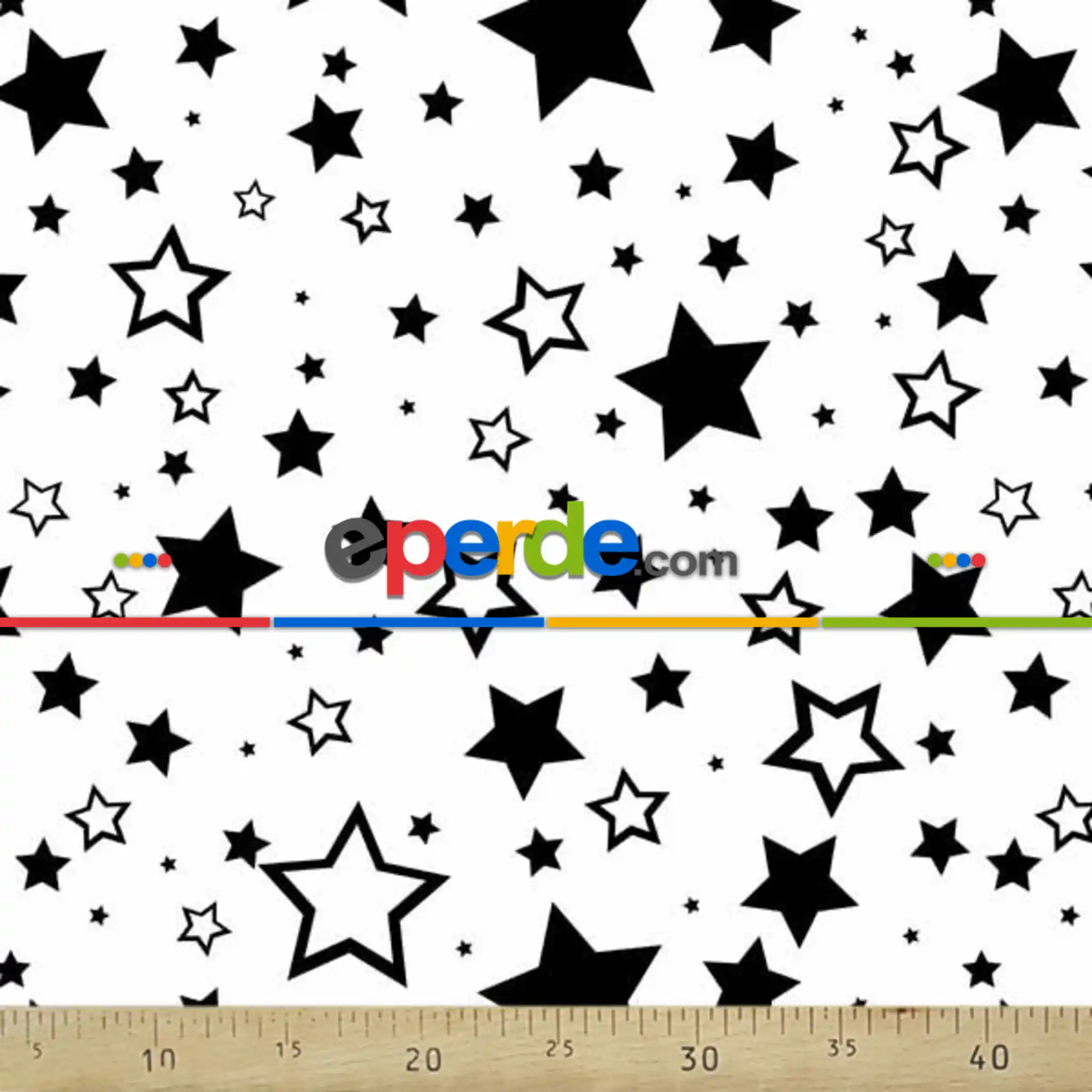 Çocuk Odası Fon Perde K471c - Kumaşı Kalındır Duck Bezi Değildir.- Siyah-Beyaz