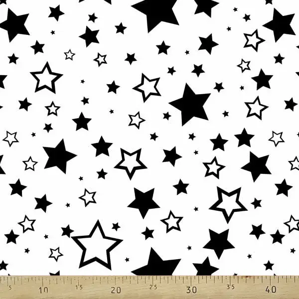 Çocuk Odası Fon Perde K471c - Kumaşı Kalındır Duck Bezi Değildir.- Siyah-Beyaz