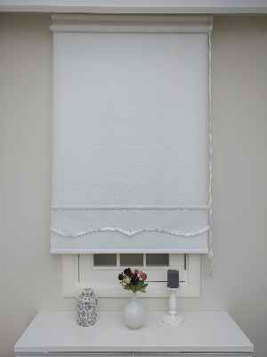 Mutfak Stor Perde - Çiftli Sistem İkili Tül Stor- Ekru