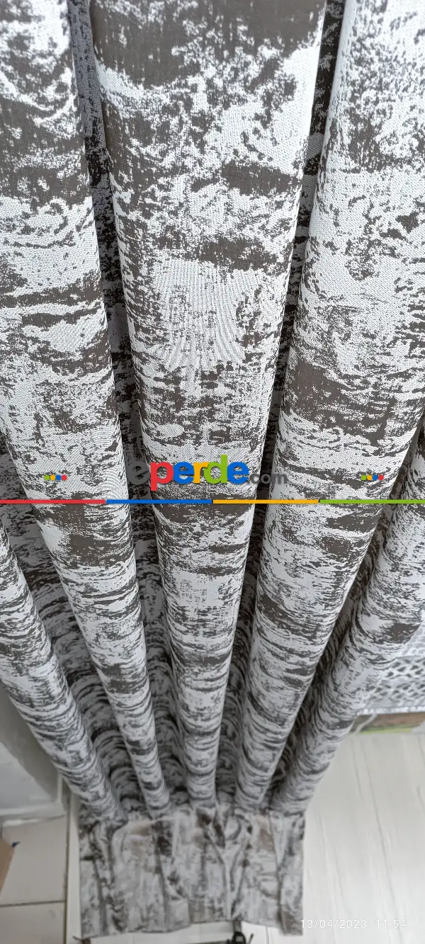 Yatak Odası - 2023 Elit Modern Damask Desenli Fosforlu İplik Dokuma Fon Perde -3