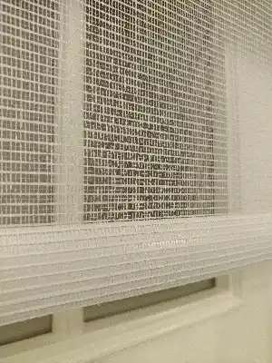 Çiftli Sistem Tül Stor Beyaz Cizgili Tül- Beyaz