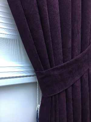 Patlıcan Moru Düz Fon Perde (280 Eninde)- Mor Patlıcan Moru