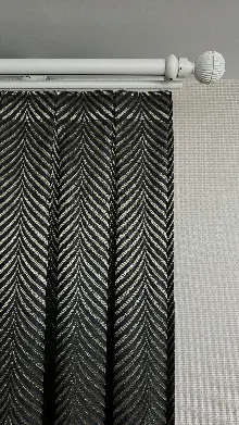 Siyah Gold Altın Premium Jakar Dokuma Pano Fon Perde - Gramajlı