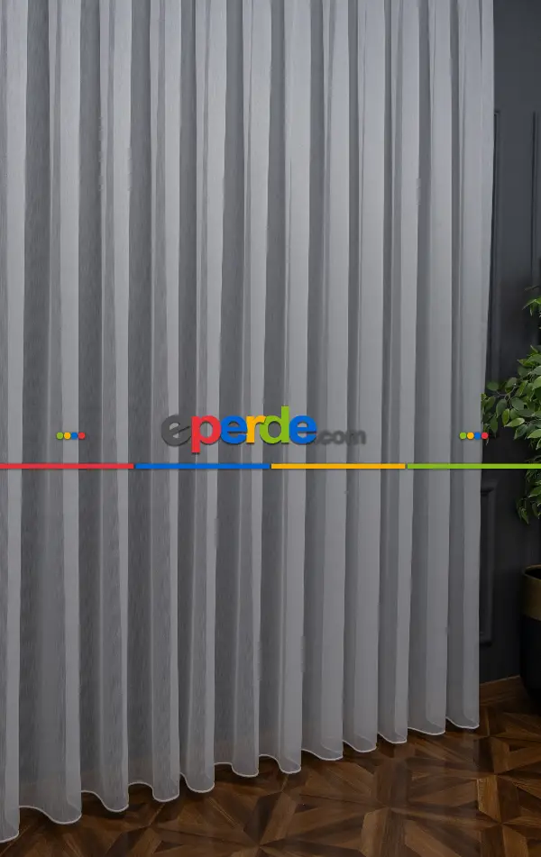 Simli Sade Tasarım Kubilay Tül Perde