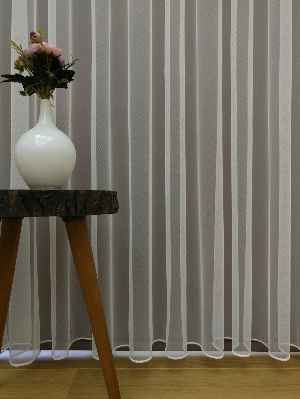 Düz Tül Perde Grek Zemin Ekru- Ekru - Kurşunlu Tül