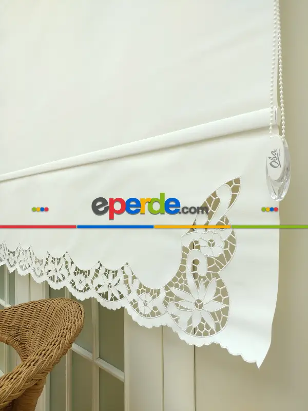 Nakış İşlemeli Stor Perde 33 Farklı Renk Seçeneği- Gri-füme-antrasit-beyaz-krem-ekru-çok Renkli