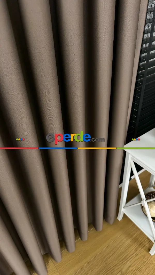 Kahverengi Blackout - Karartma Fon Perde, Premium Kalite Serisidir, %90 Oranında Işığı Keser