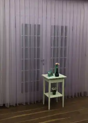 Açık Lila - Armür Dokuma Düz Tül Perde- Lila Açık Lila