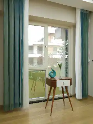 Salon - 1. Kalite Çizgili Tül Dikey Zebra Perde Ft27 Çağla Yeşili- Ft32 Petrol Yeşili- Ft25 Mint Yeşili- Ft02 Ekru- Mint