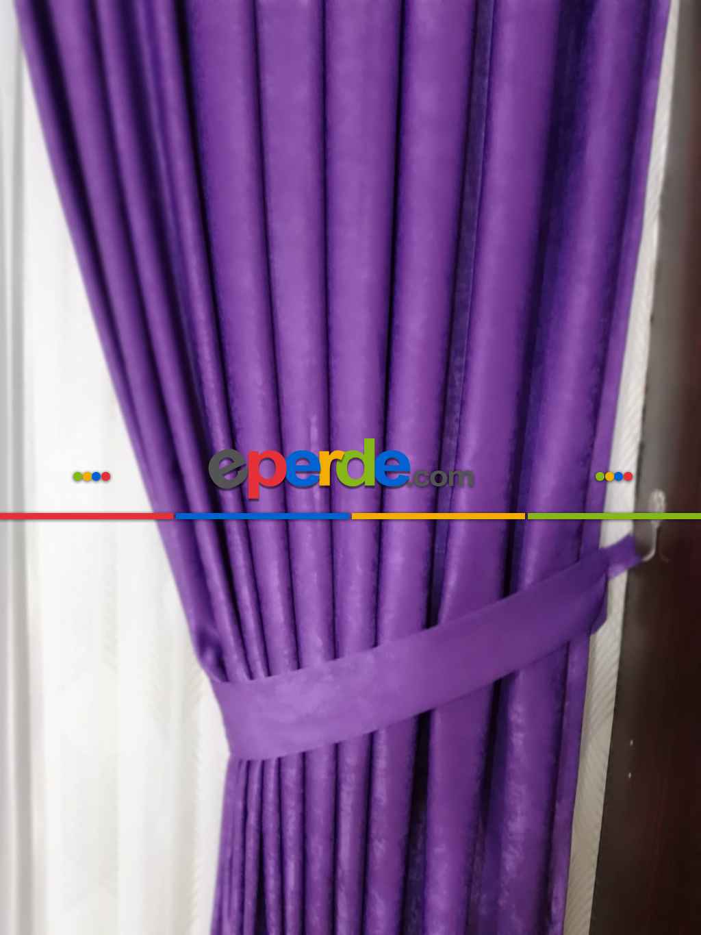 Soft Mor Fon Perde- Mor