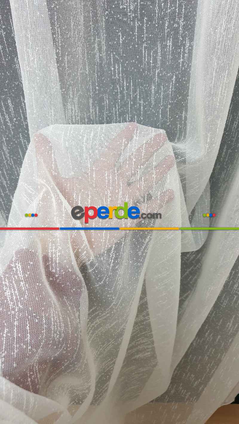 Oturma Odası - Keten Tül-keten Tül Perde- Beyaz-ekru