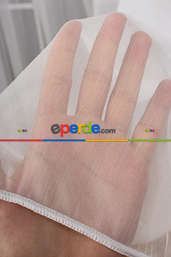 Salon Tül Perde - Hafif Keten Armür Tül Kampanyalı Fiyat !! Ekru Renk Kırık Beyaz- Ekru