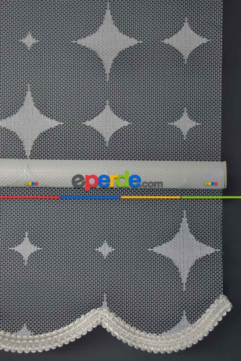 Halim Perdesan Dacuz-201 Beyaz Renk Etekli Veya Eteksiz Çift Mekanizmalı Tül Stor Perde