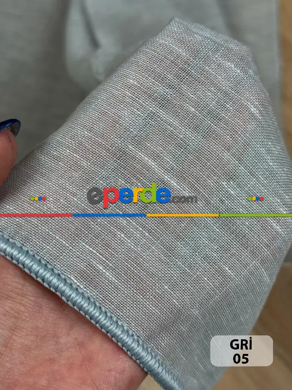 Yatak Odası - 5 Renk İpek Keten Tül Perde, Premium Seri, Kurşunlu Tül