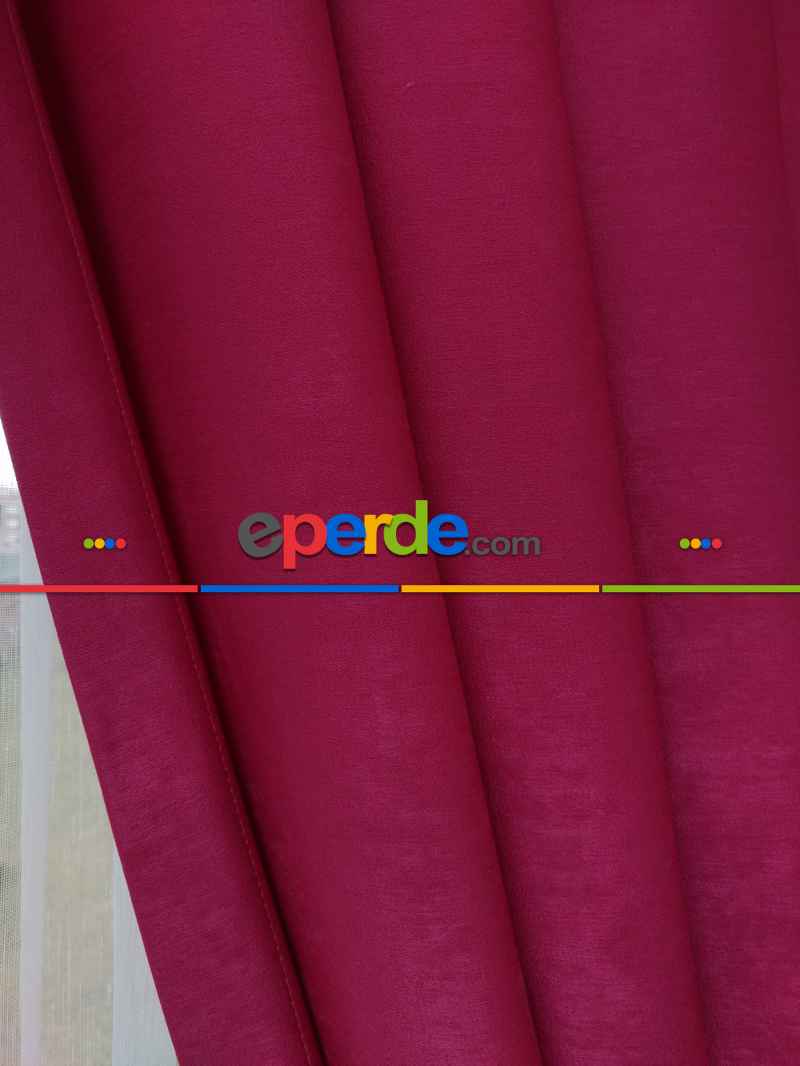 Soft Fuşya Fon Perde (180)- Fuşya