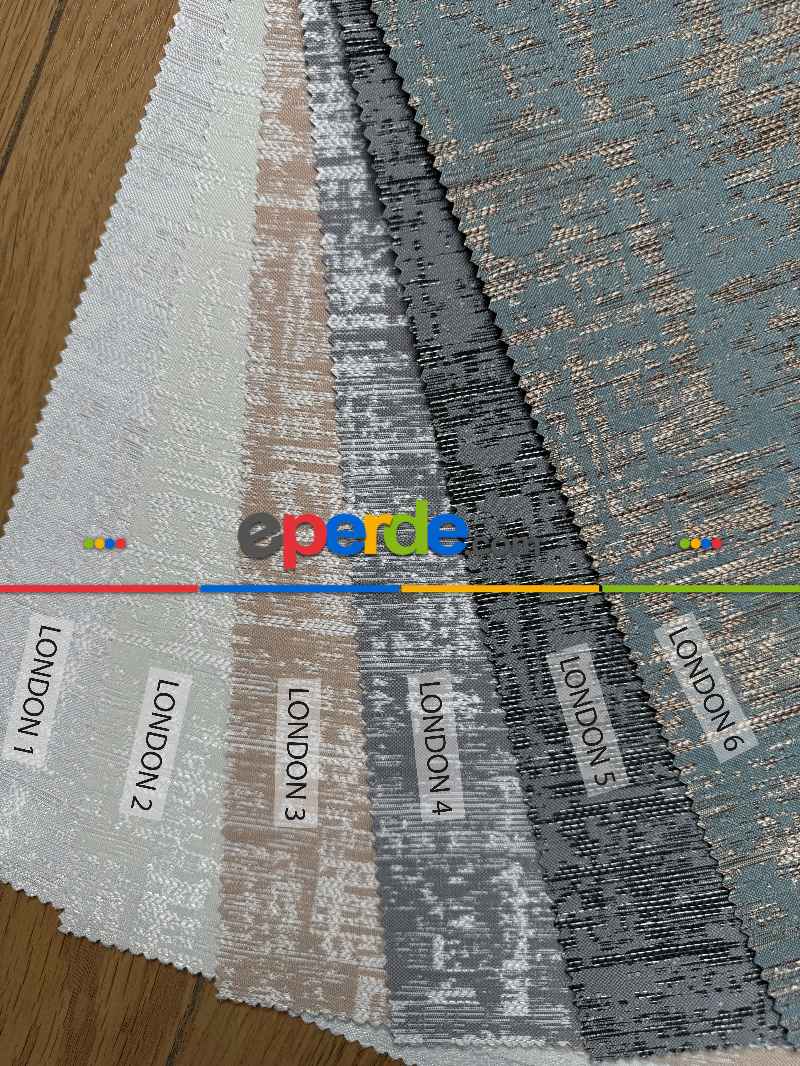 Mutfak Jakar Dokuma Stor Perde, Standart Metal Kasalı Yüksek Kalite Kornişe Kolay Montaj Seçenekli