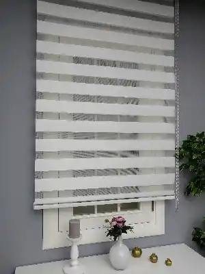Perle Home Düz Ekru Zebra Perde