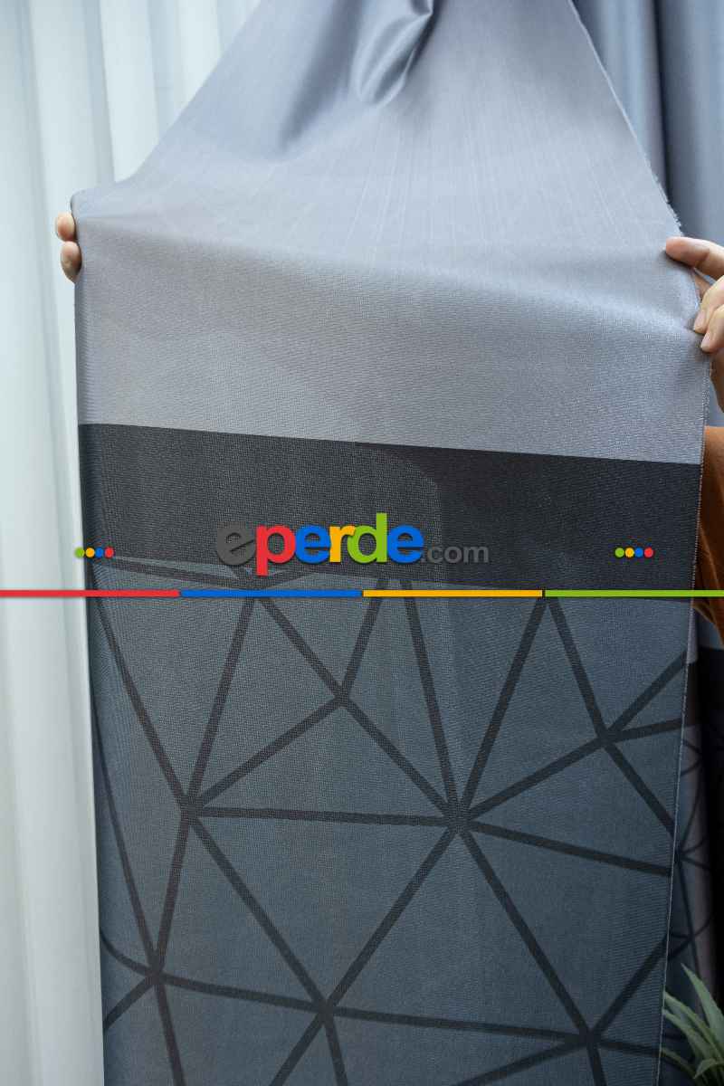 Lens Akıllı Dikey Tül Perde Mermer-33- Çok Renkli 2