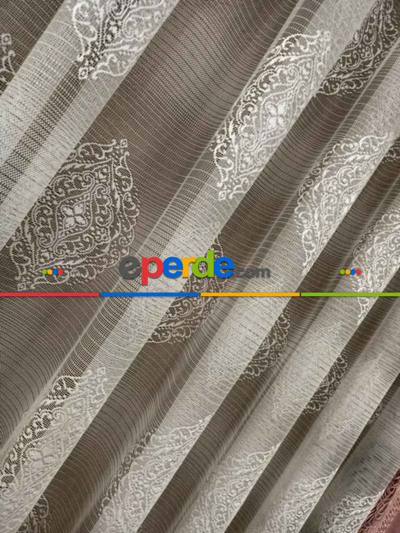 Serpme Damaks Desen Jakar Örme Tül