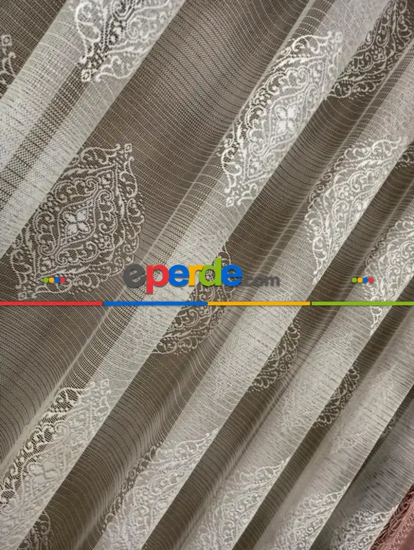 Serpme Damaks Desen Jakar Örme Tül