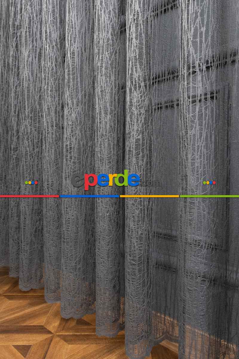 Gri Antrasit Füme Tül Camkırığı Tül