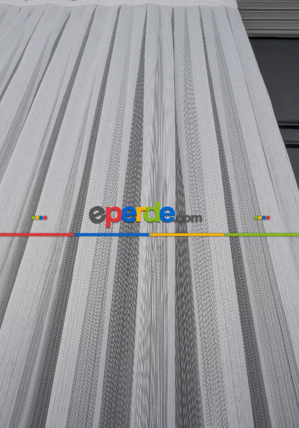 Mutfak - Brillant Mat Çizgili Tül Keten Görünümlü