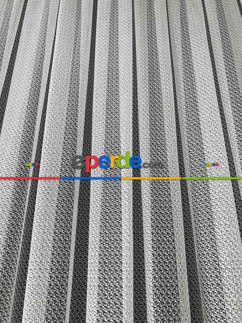 Alev Desen Tül Perde Tek Kanat - Ekru