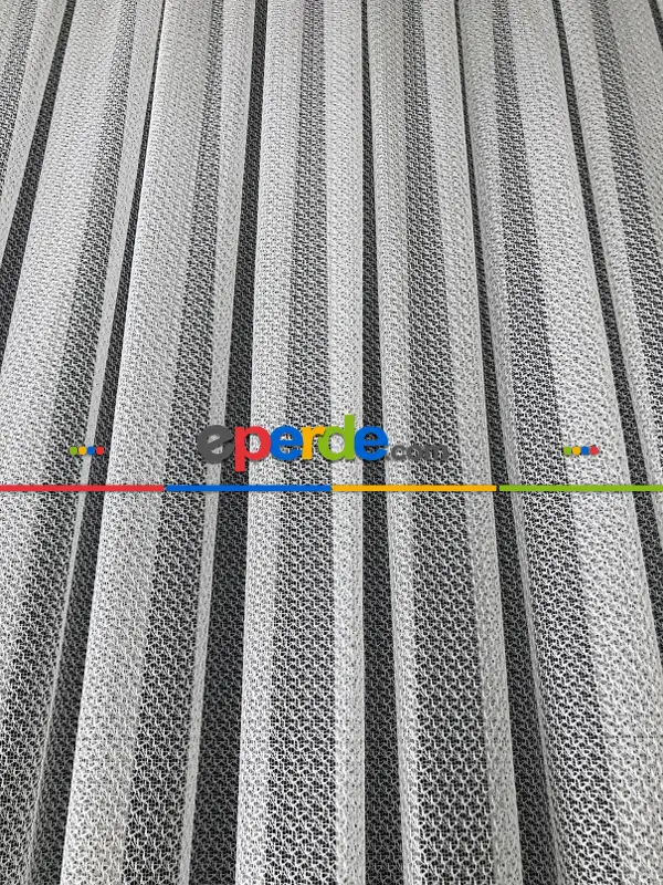 Alev Desen Tül Perde Tek Kanat - Ekru