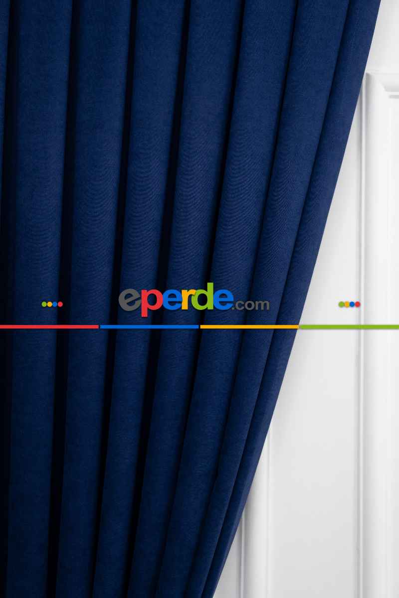 Parlament Mavisi Düz Fon Perde En Dökümlü Fon- Mavi Koyu