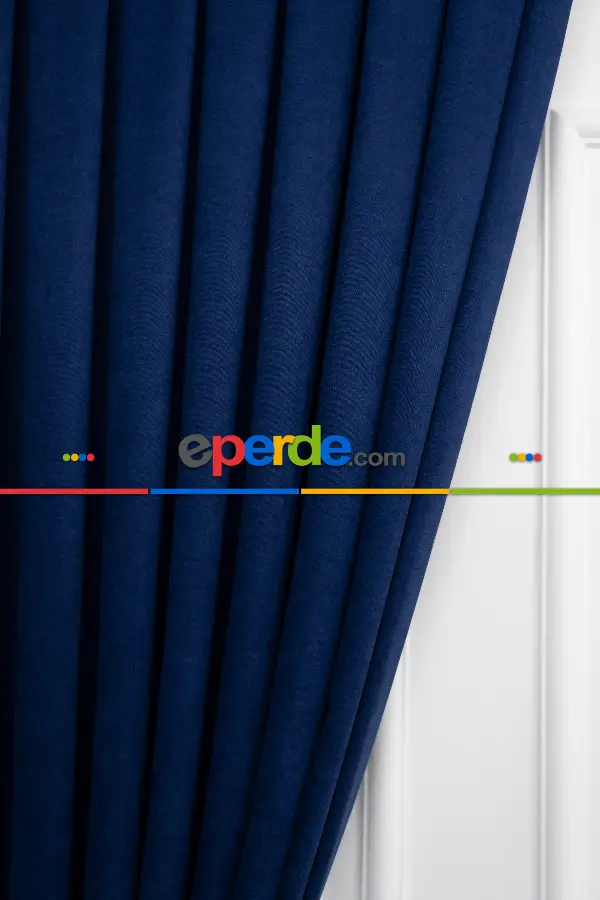 Parlament Mavisi Düz Fon Perde En Dökümlü Fon- Mavi Koyu