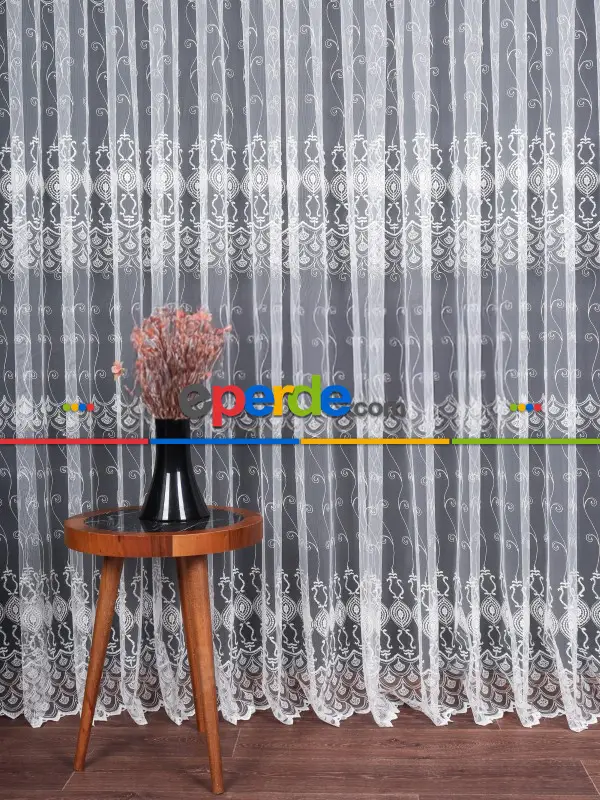 Salon Ve Oturma Odası İçin Brode Tül Perde | Özel Desen