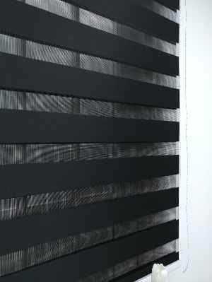 Zebra Perde - Düz Zebra Perde- Siyah