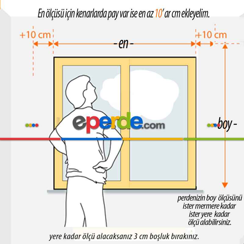 Krem Dikey Kumaş Perde - Krem