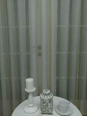 Mutfak - Açık Gri Tergal Vual Düz Tül Perde Elit Ürün