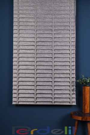 Gri 50mm Silüet Kumaş Jaluzi Perde